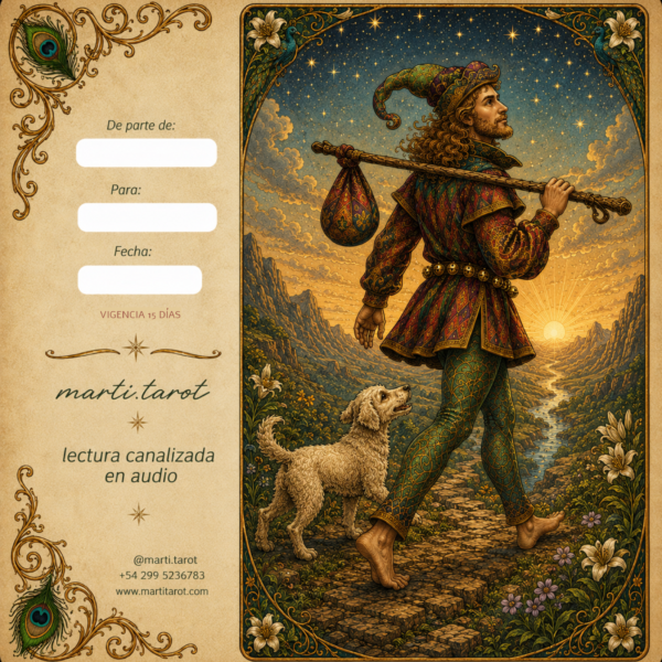 Tarjeta de regalo Tarot Evolutivo en audio